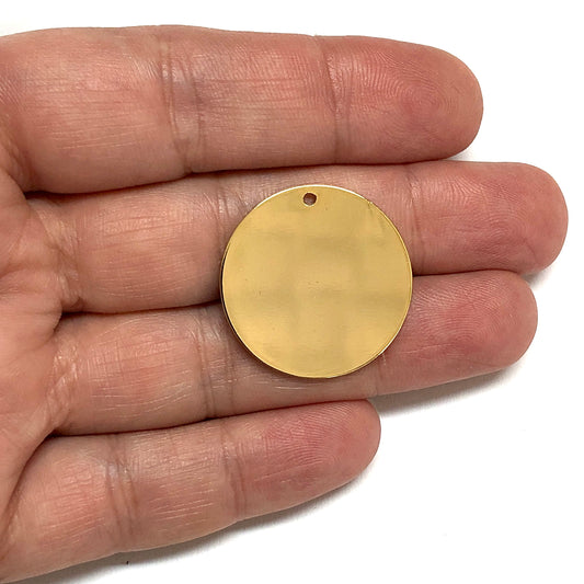 Altın Kaplama 26mm Daire Plaka