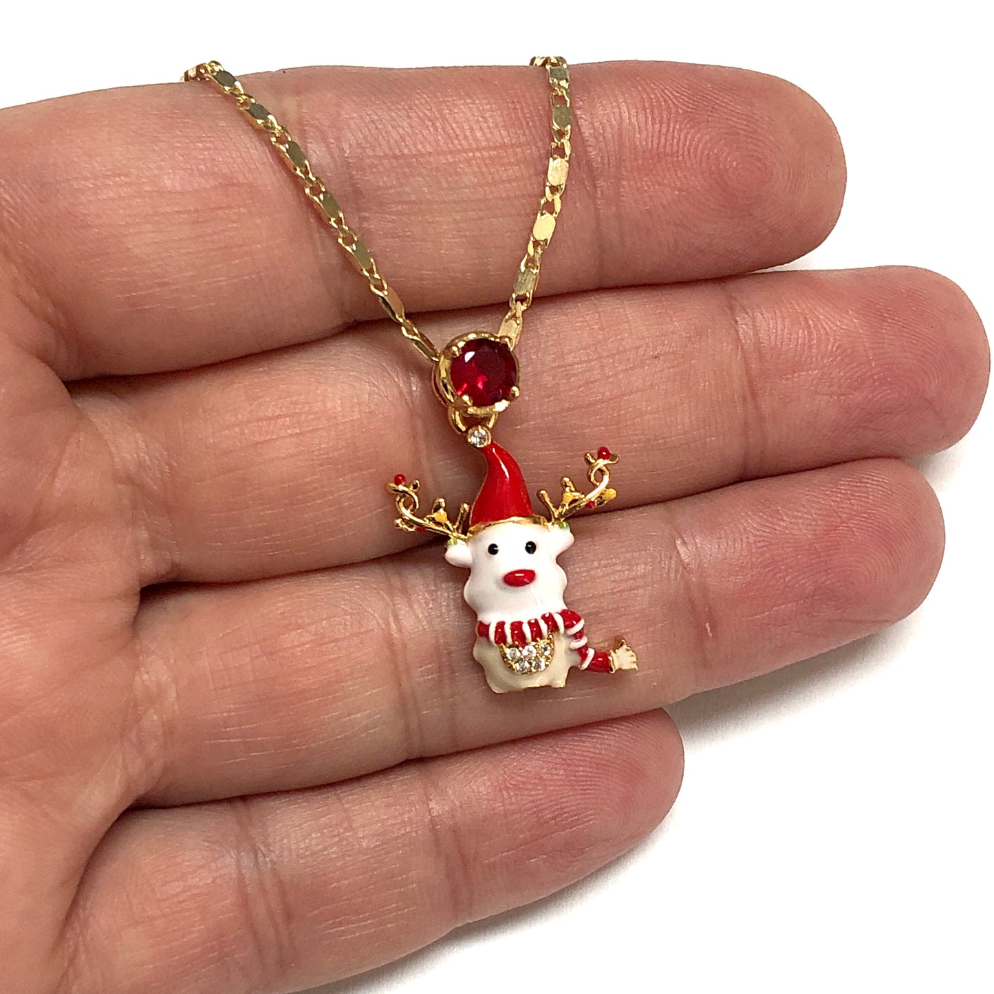 Altın Kaplama Zirkon Taşlı Mineli Yeni Yıl Aparat - 4