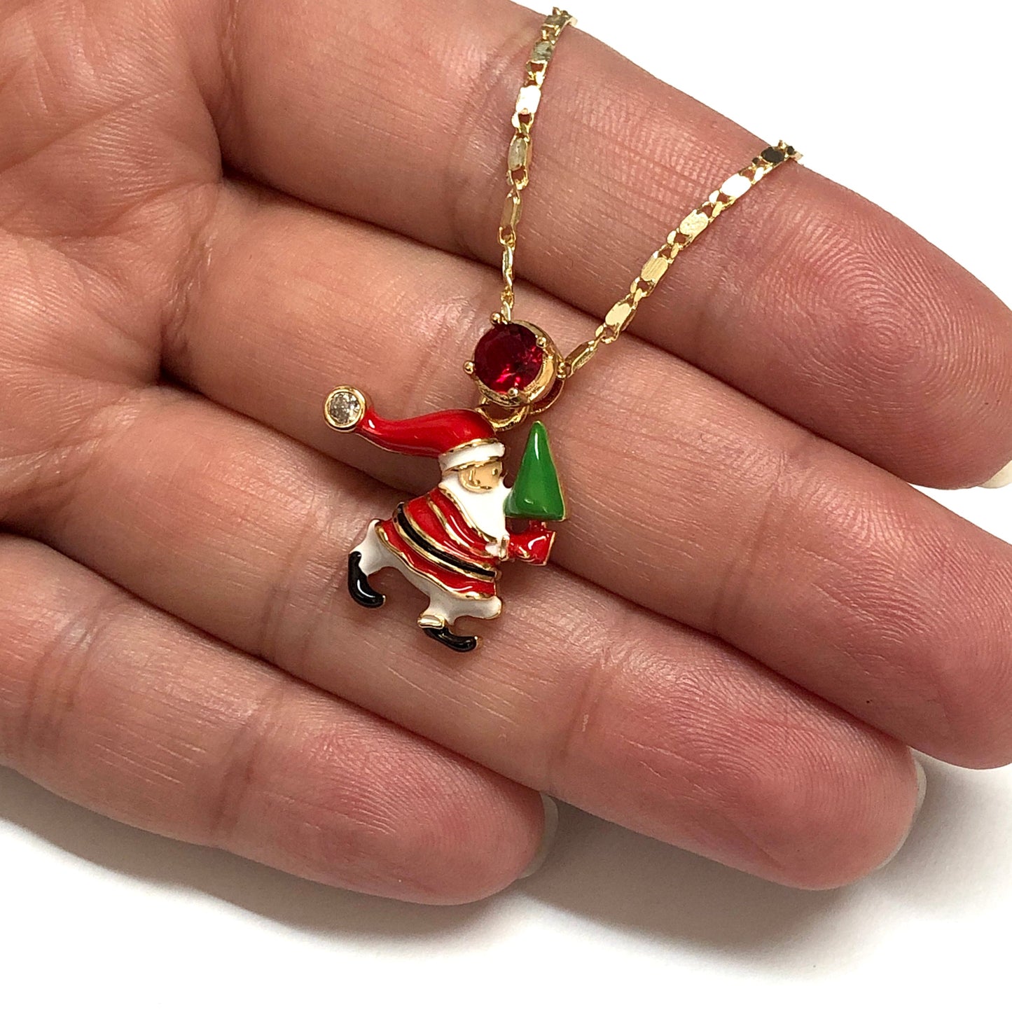 Altın Kaplama Zirkon Taşlı Mineli Yeni Yıl Aparat - 6