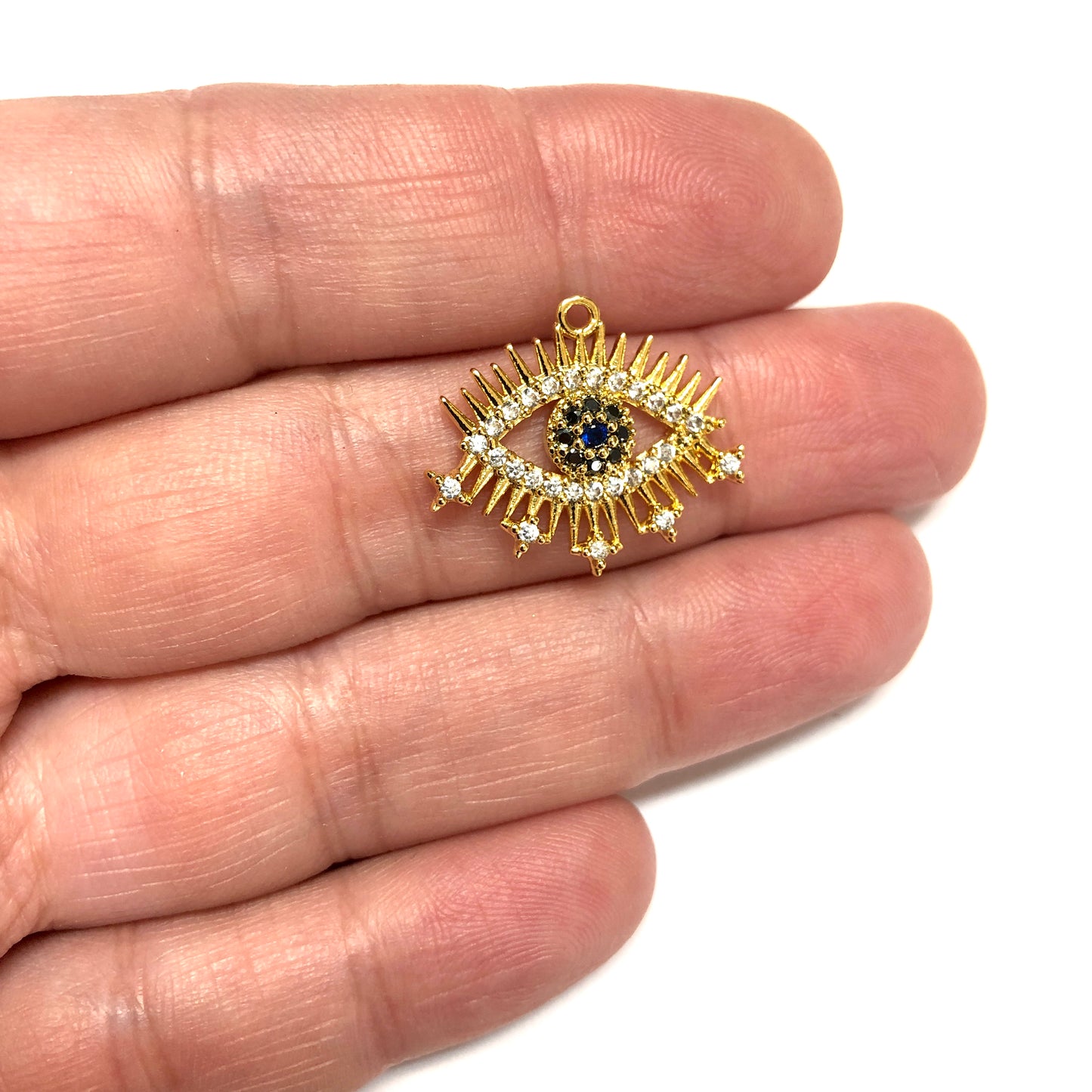 Altın Kaplama Zirkon Taşlı Göz Kolye Ucu