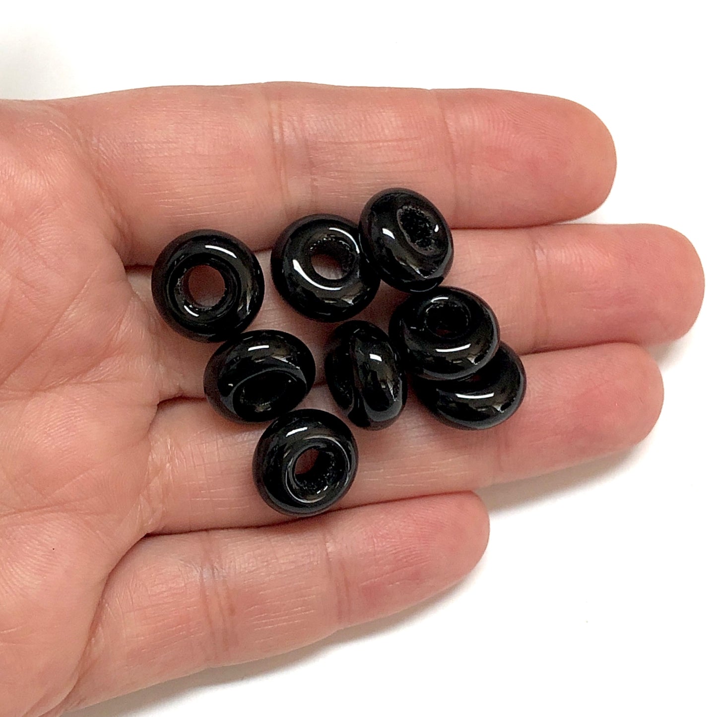 Murano Cam Rondel - Siyah