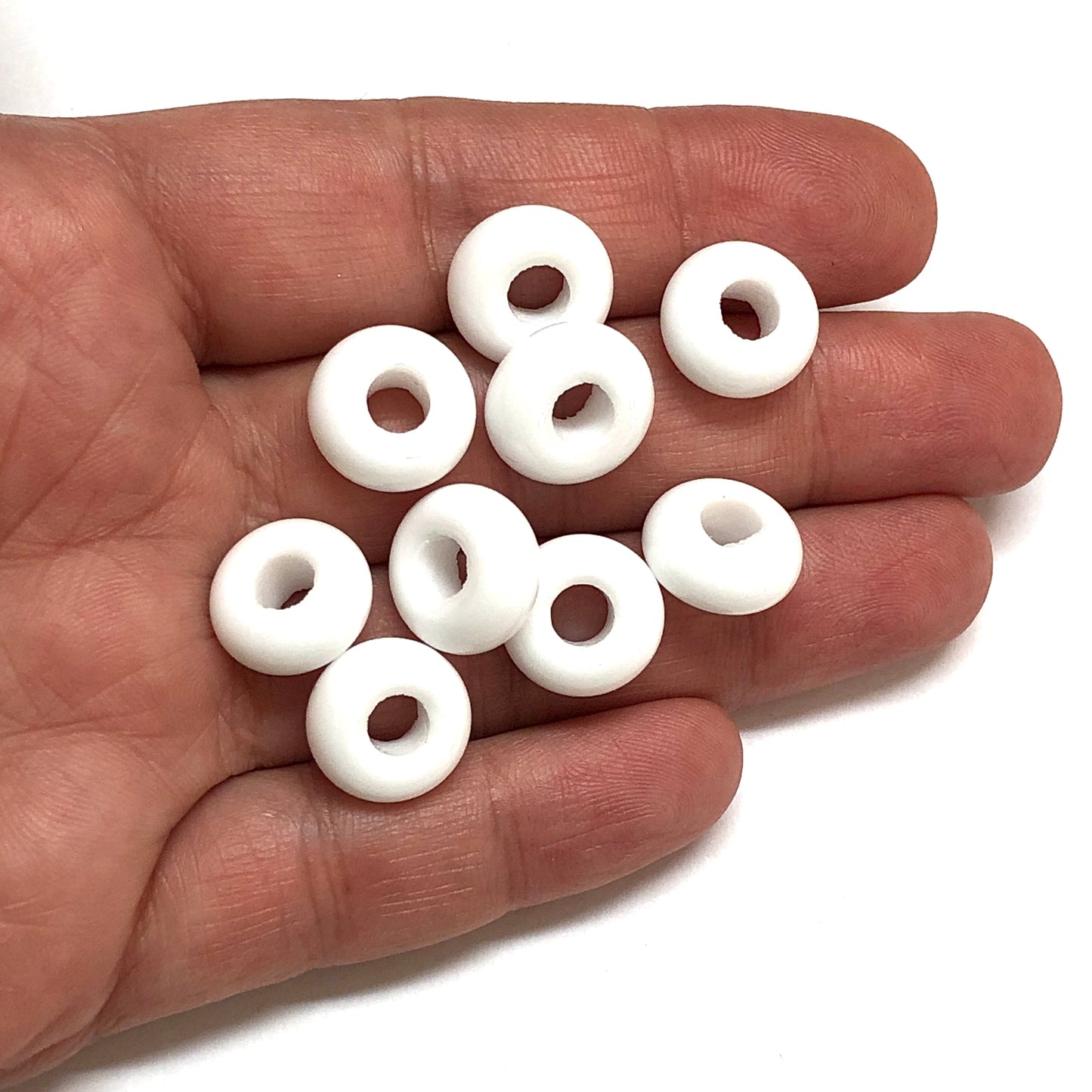 Murano Cam Rondel - Beyaz