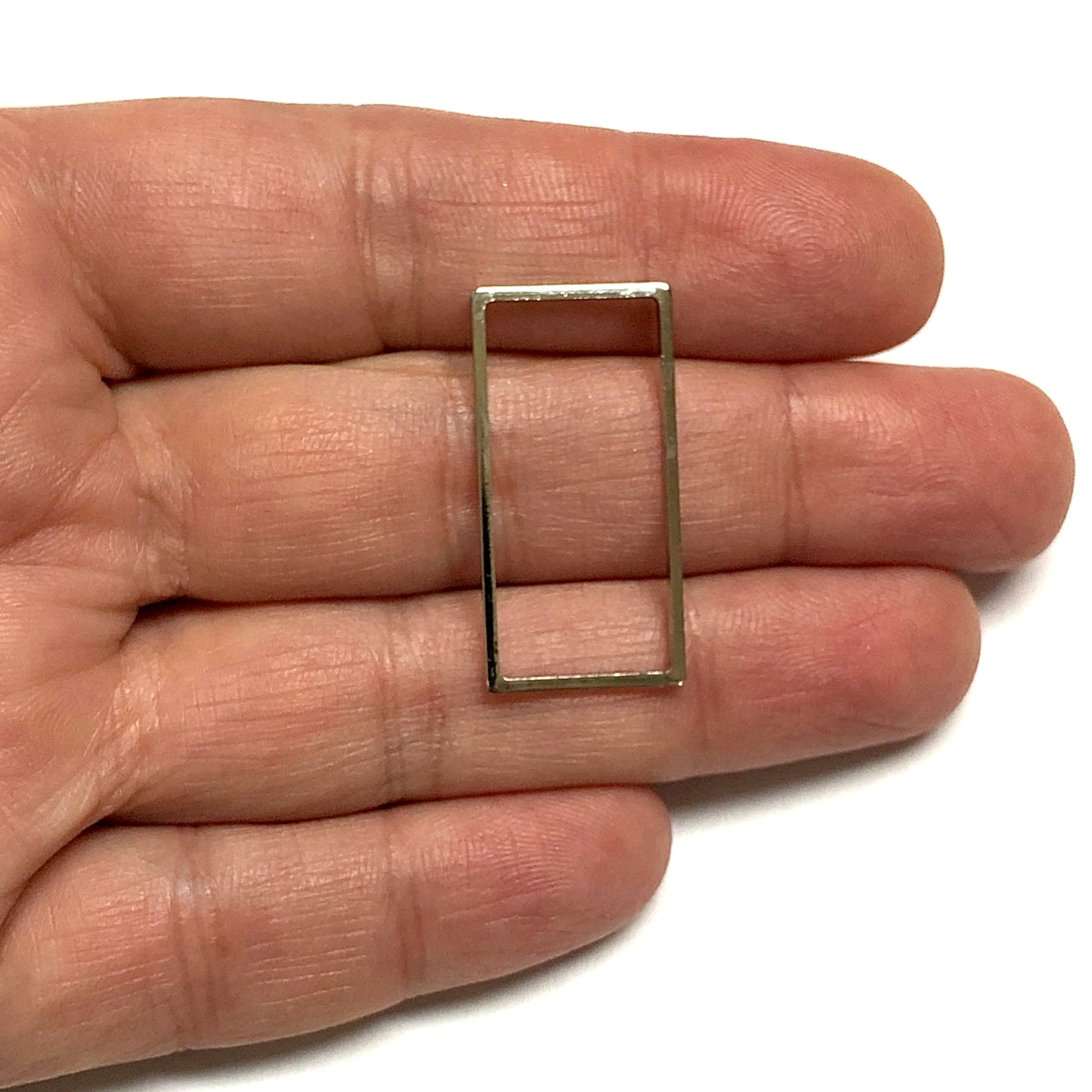 Rodyum Kaplama 15x30mm Dikdörtgen