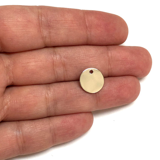 Rodyum Kaplama 12mm Daire Plaka