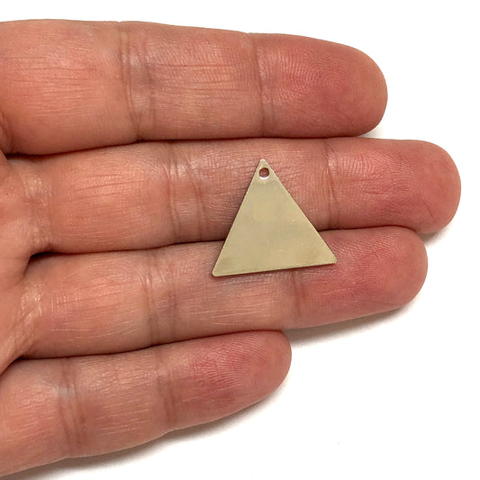 Rodyum Kaplama 21x18mm Üçgen Plaka