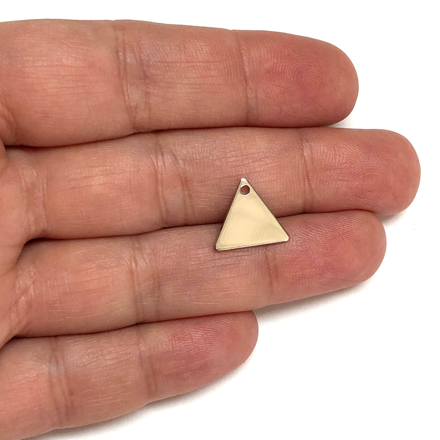 Rodyum Kaplama 12x14mm Üçgen Plaka