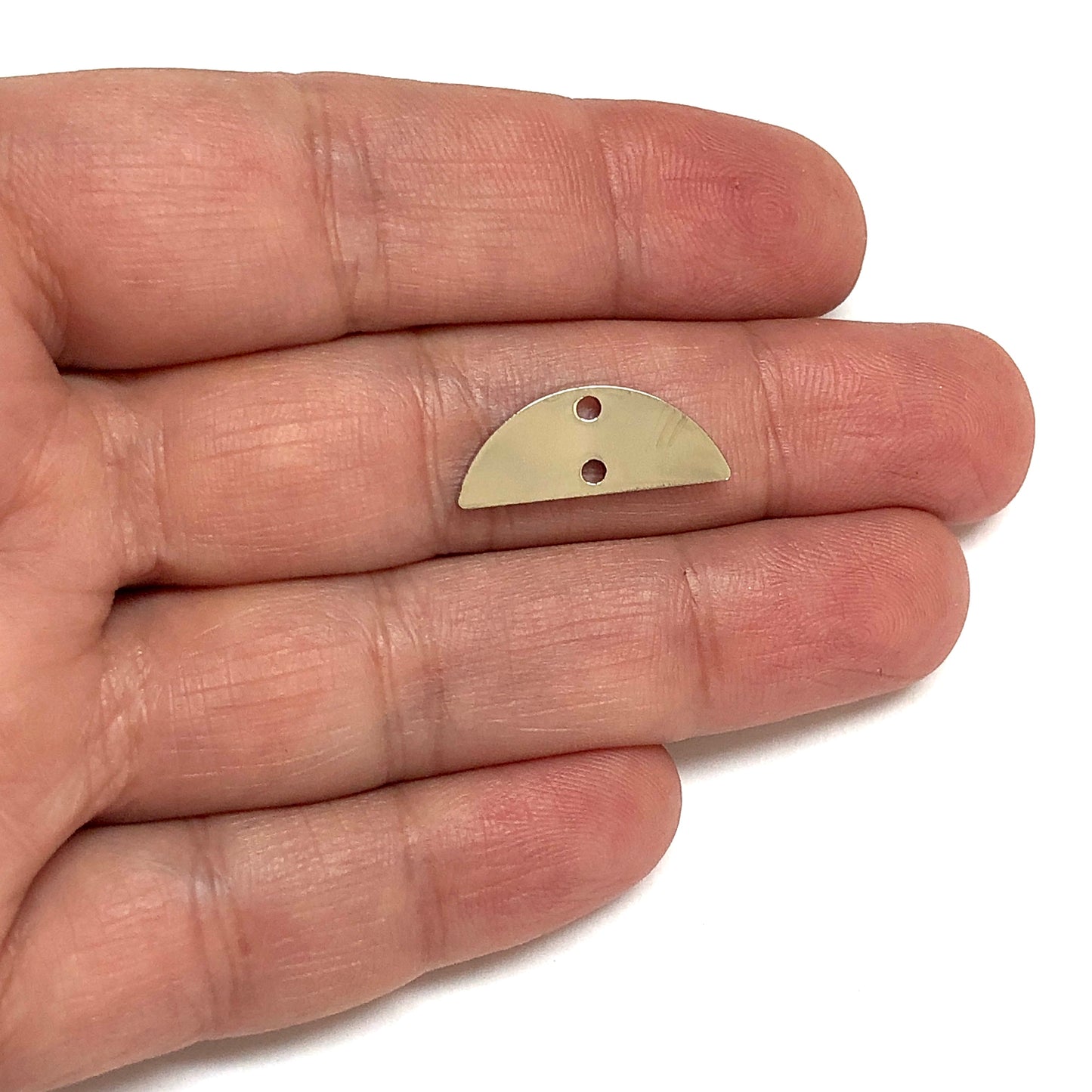 Rodyum Kaplama 8x21mm Yarım Ay Plaka