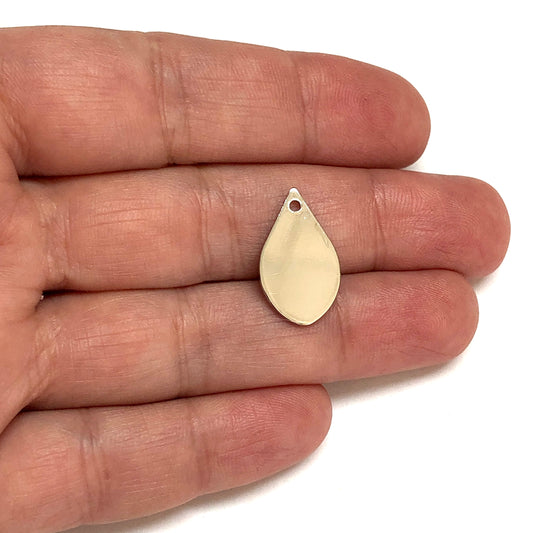 Rodyum Kaplama 12x20mm Damla Plaka