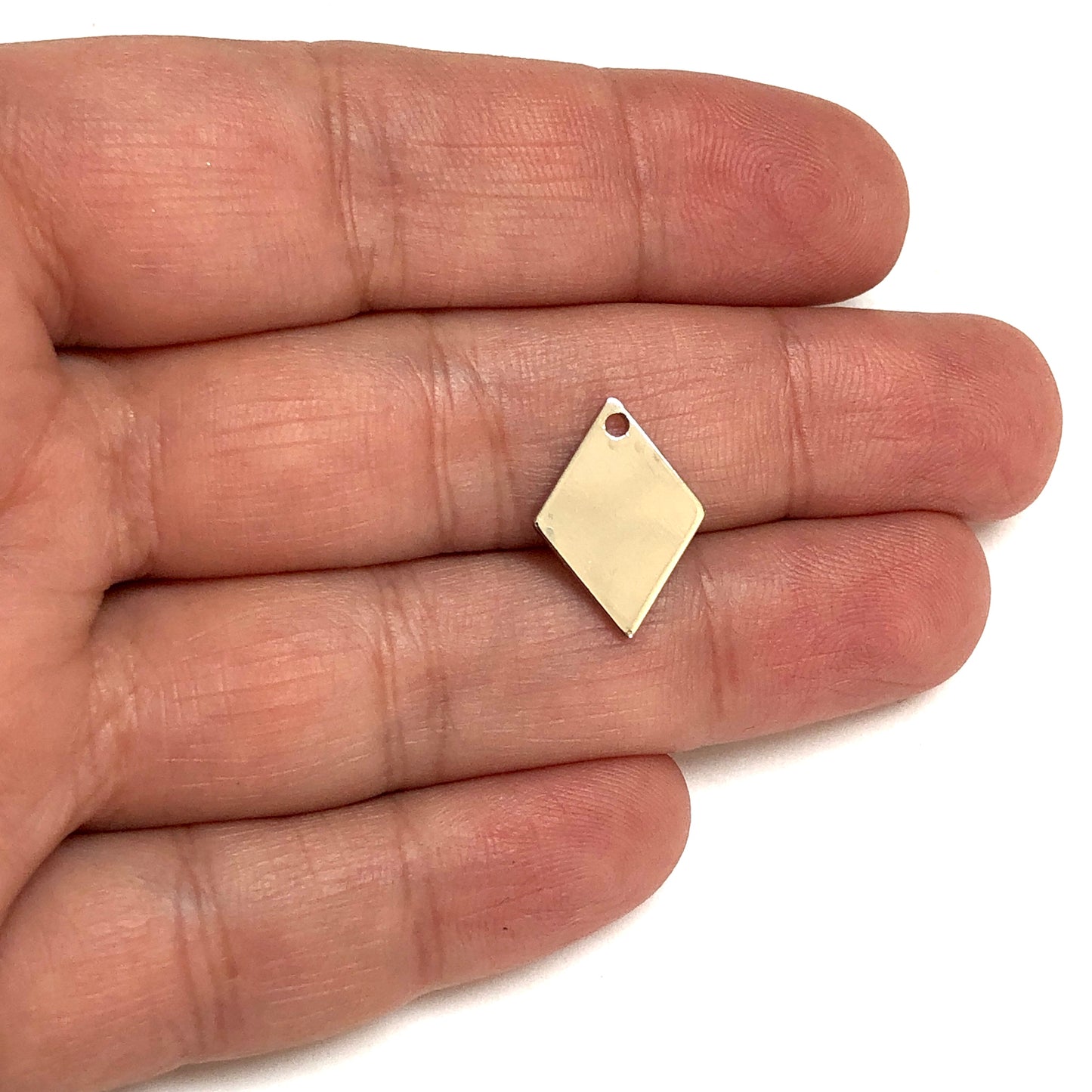 Rodyum Kaplama 13x17mm Baklava Plaka