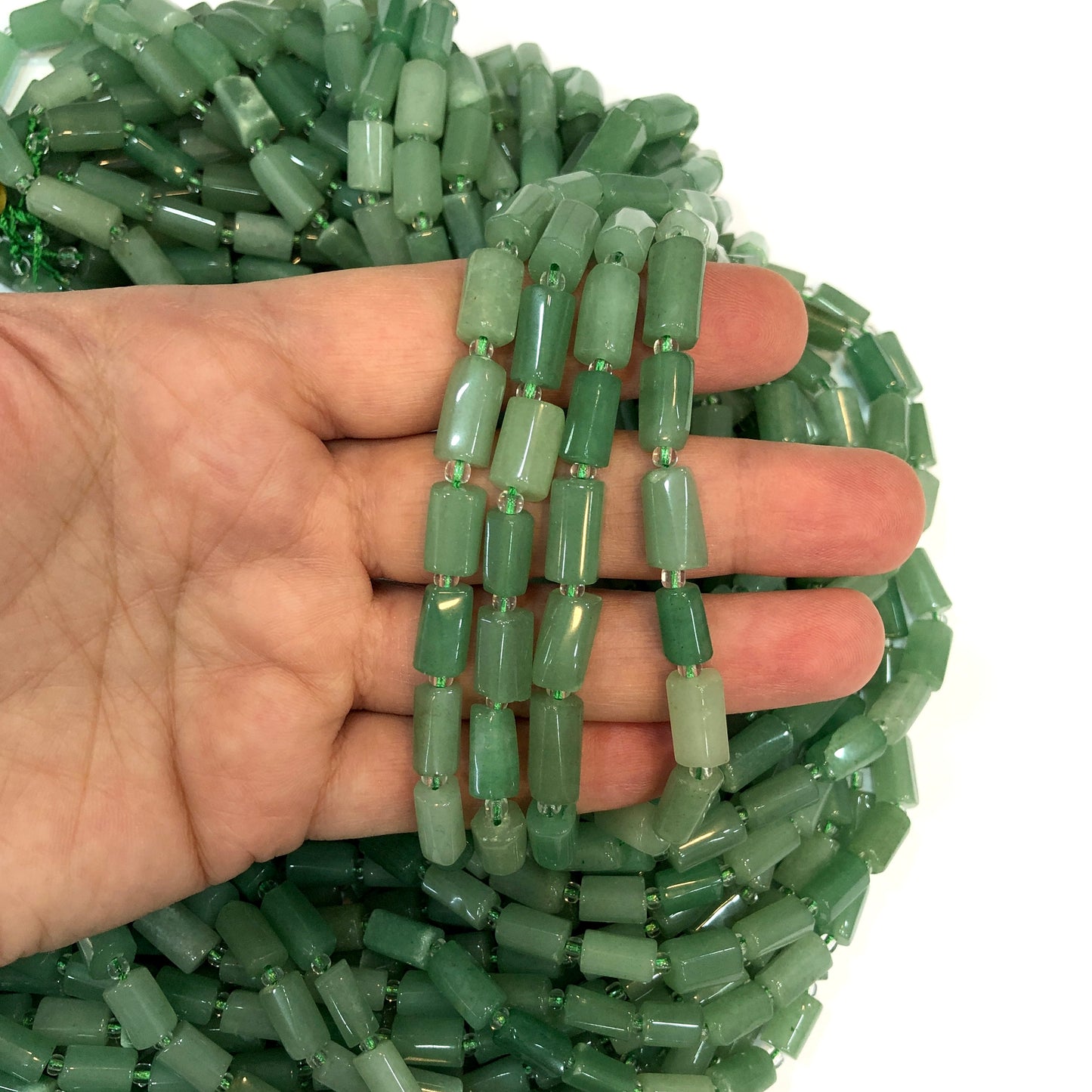 10x7mm Silindir Doğal Taş - Aventurin