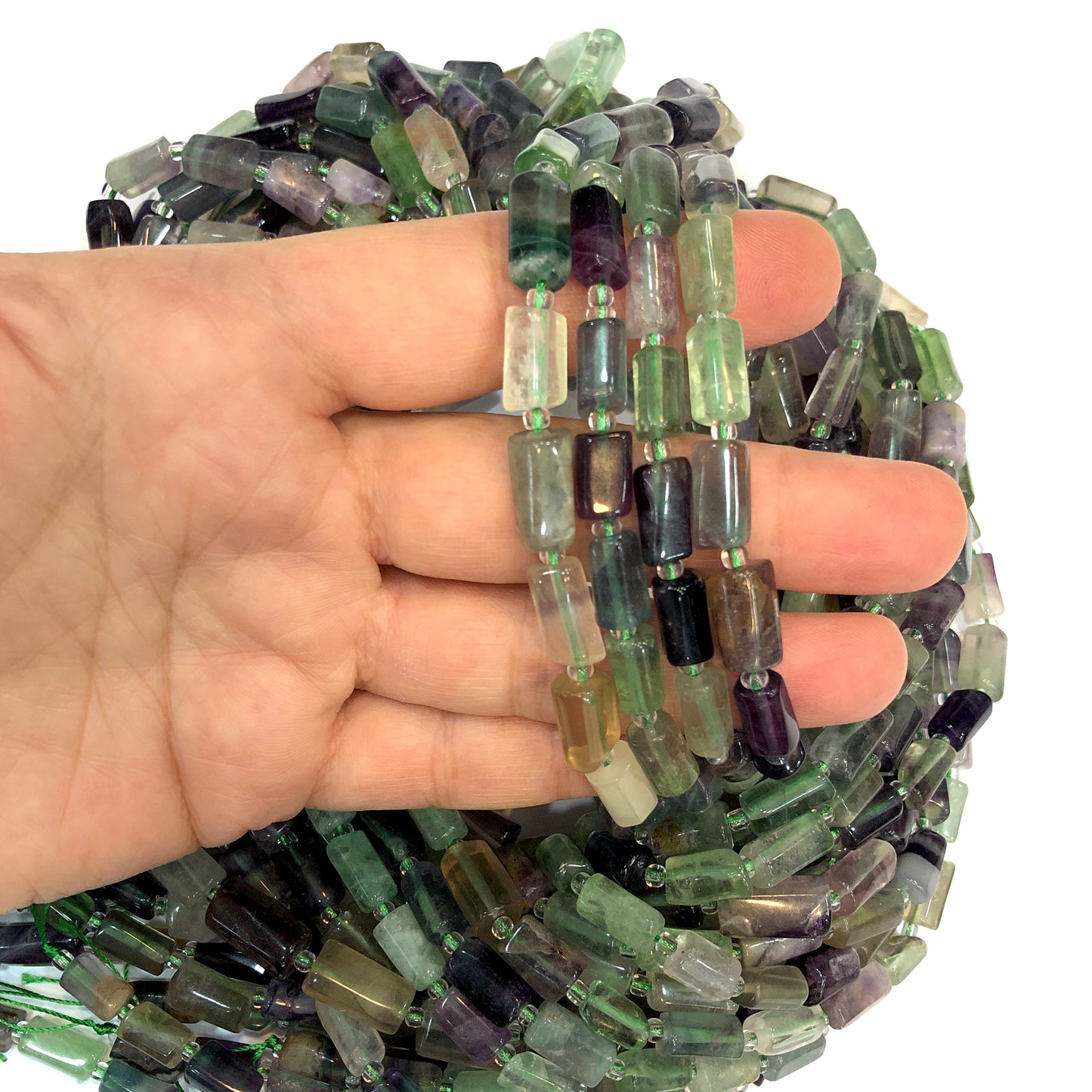 10x7mm Silindir Doğal Taş - Florit