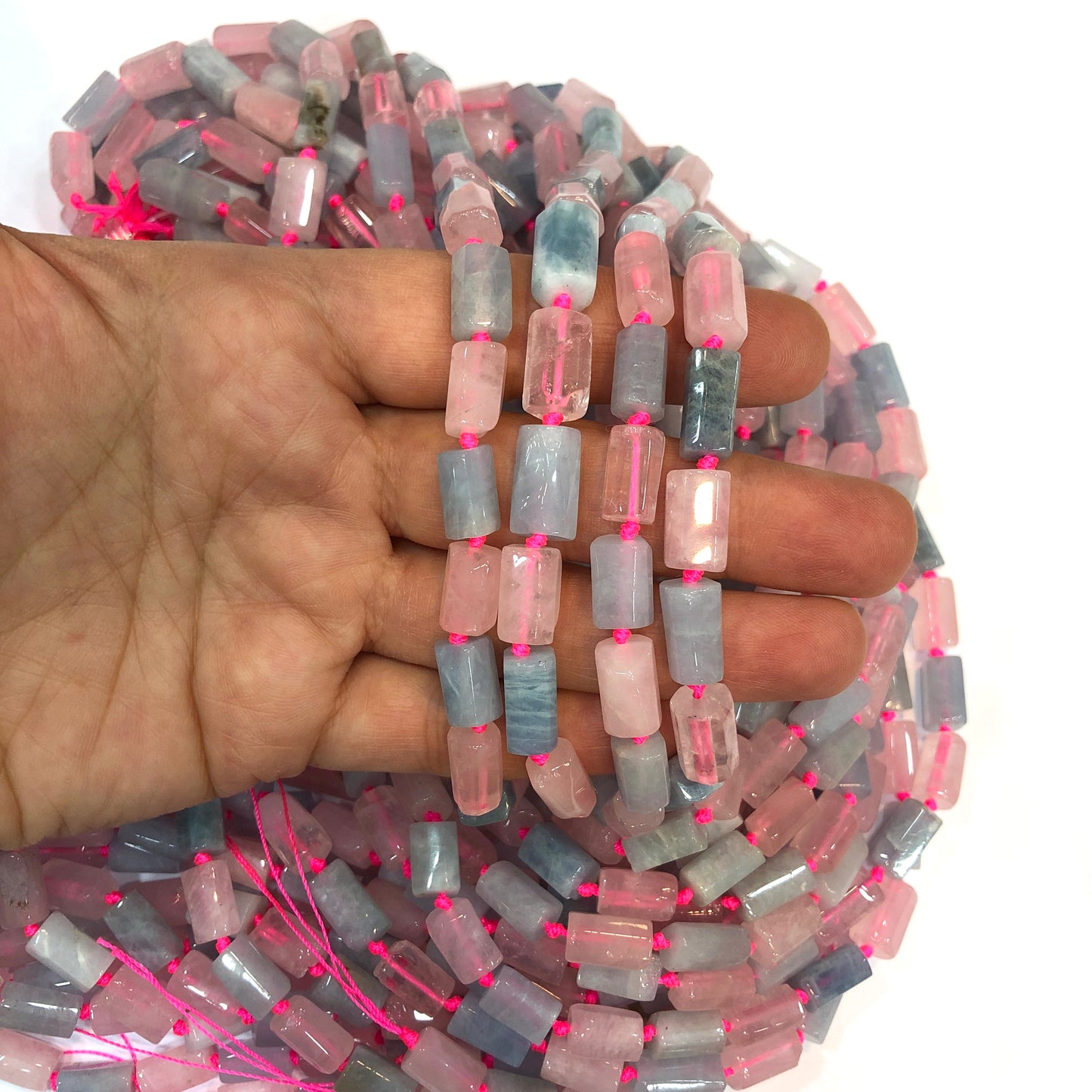 10x7mm Silindir Doğal Taş - Mix