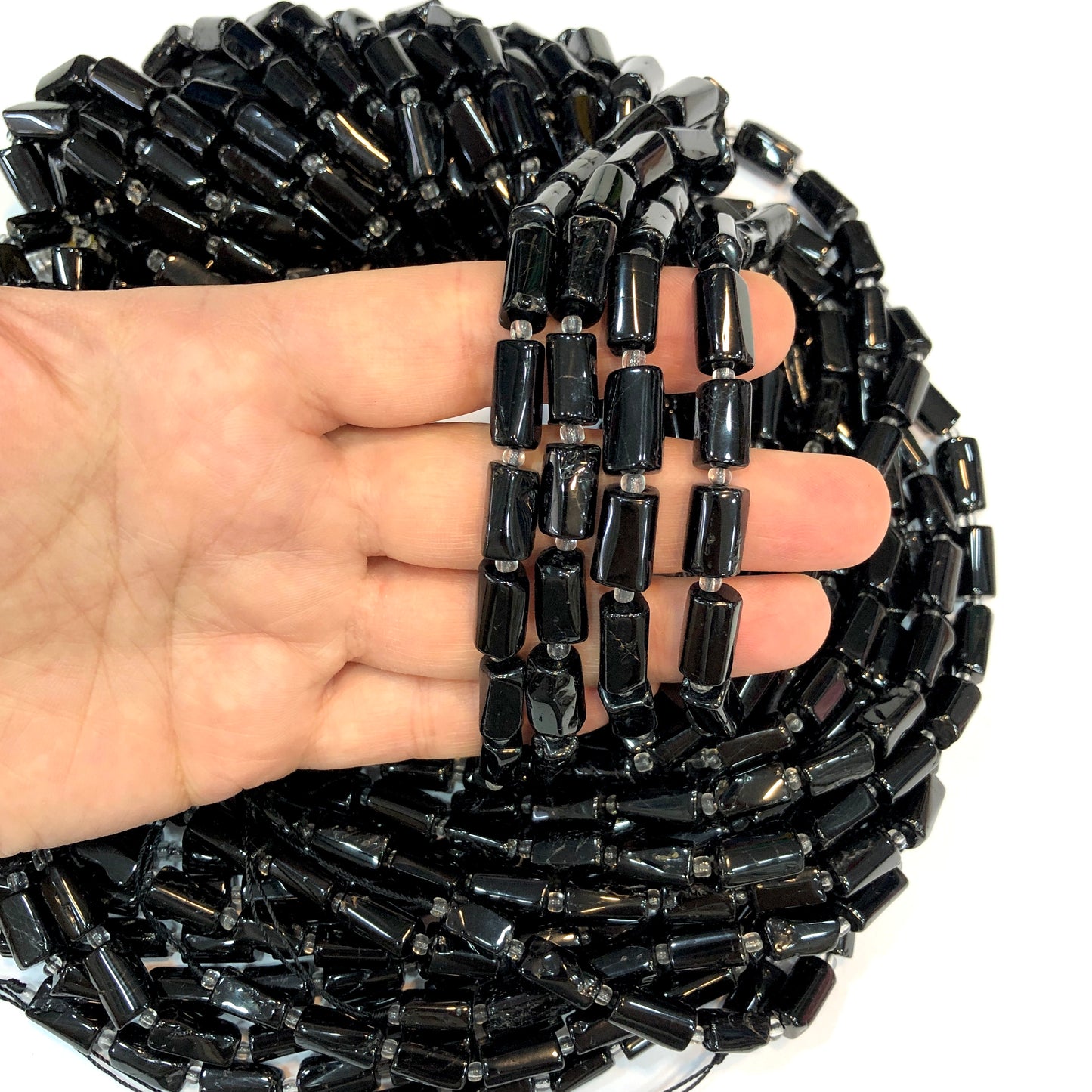 10x7mm Silindir Doğal Taş - Oniks