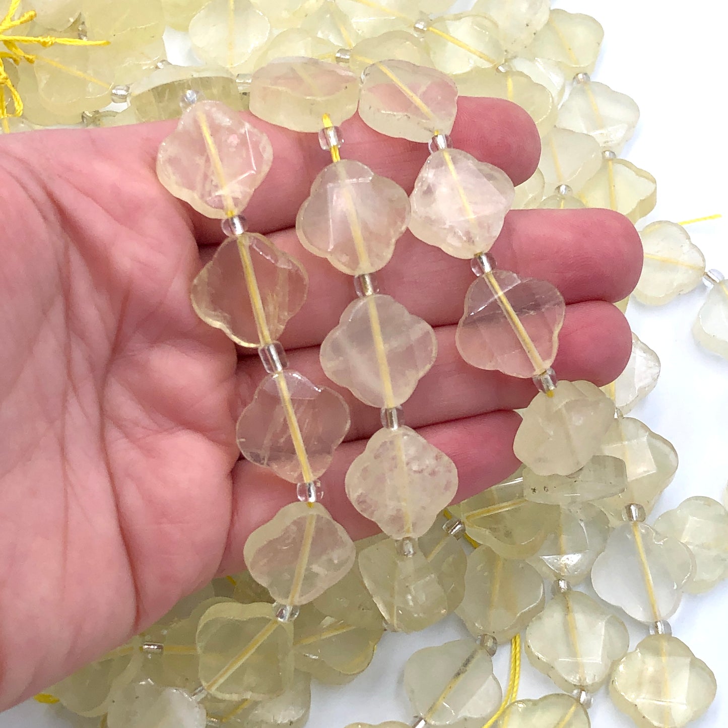 16x6mm Yonca Doğal Taş - Limon Kuvars