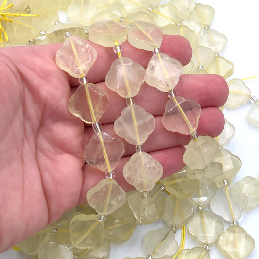 16x6mm Yonca Doğal Taş - Limon Kuvars