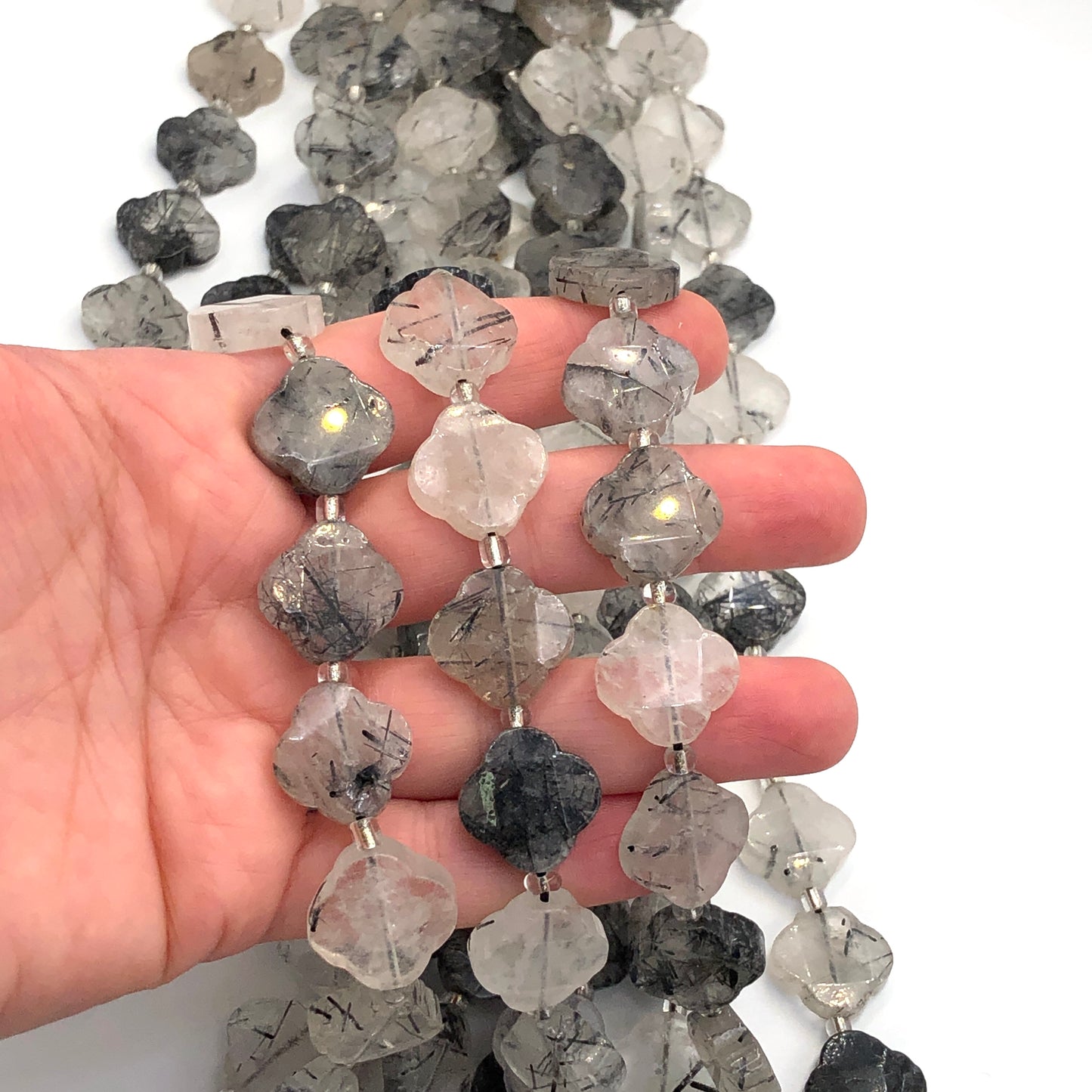 16x6mm Yonca Doğal Taş - Rutil Kuvars