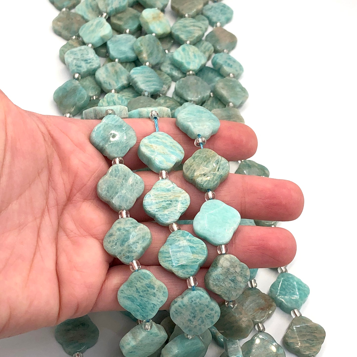 16x6mm Yonca Doğal Taş - Amazonit