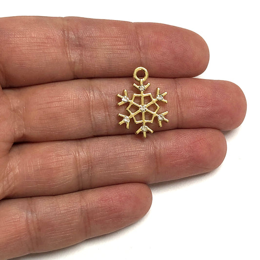 Altın Kaplama Zirkon Taşlı Yeni Yıl Aparat - 11