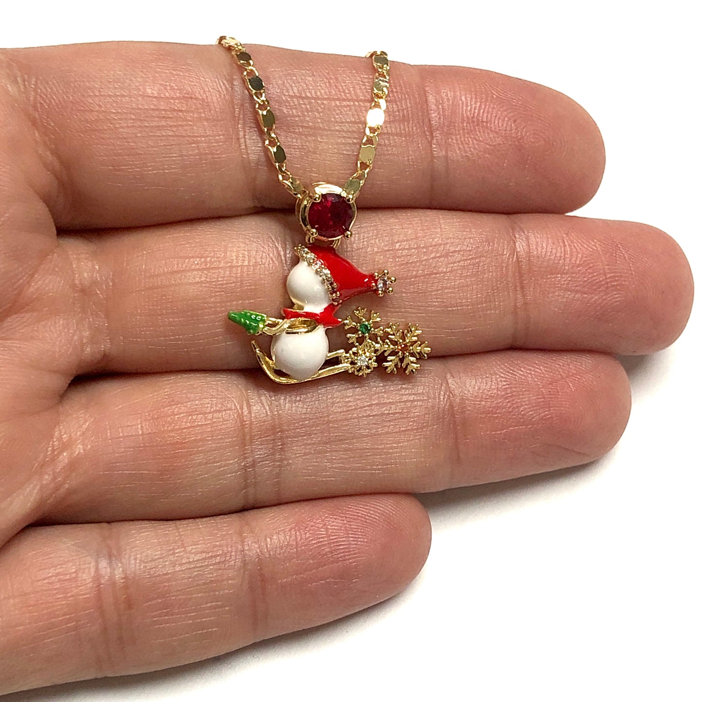 Altın Kaplama Zirkon Taşlı Mineli Yeni Yıl Aparat - 13