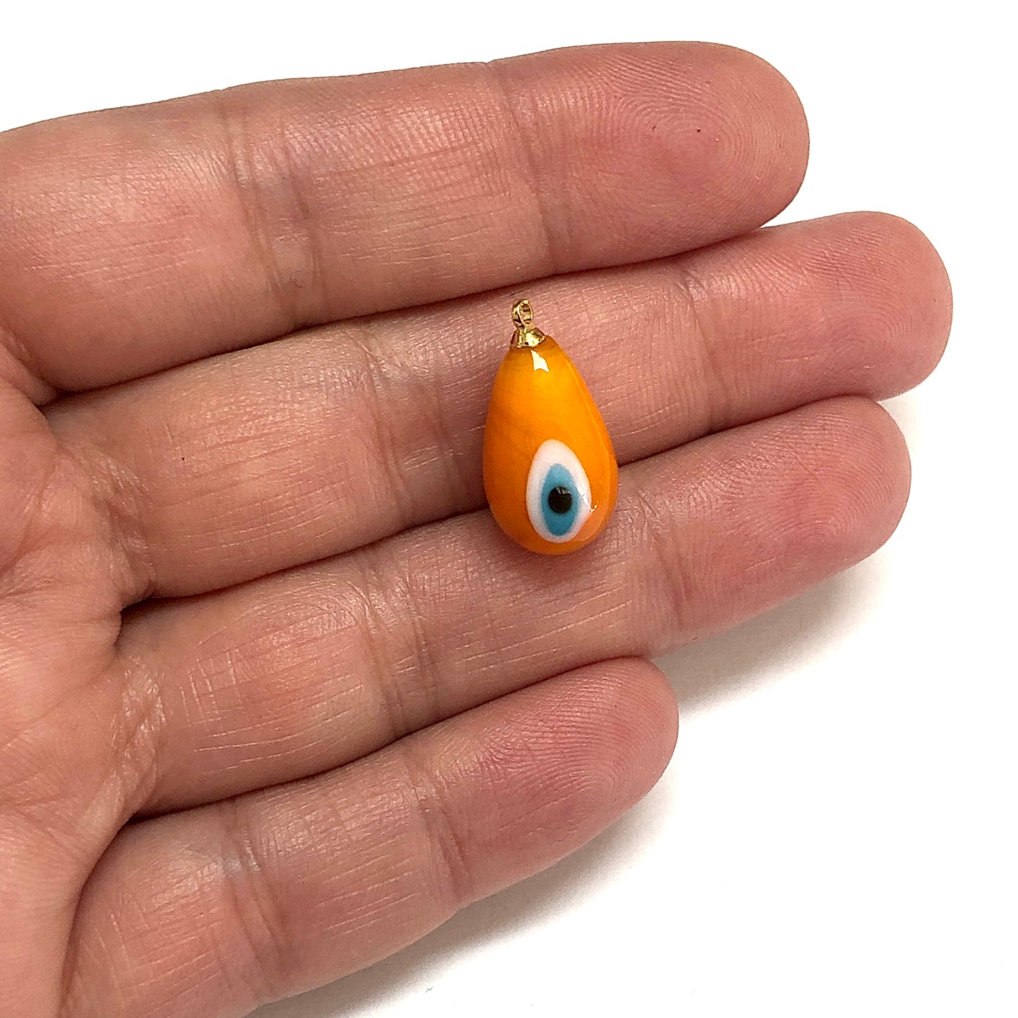 Murano Cam Damla Nazar - Turuncu