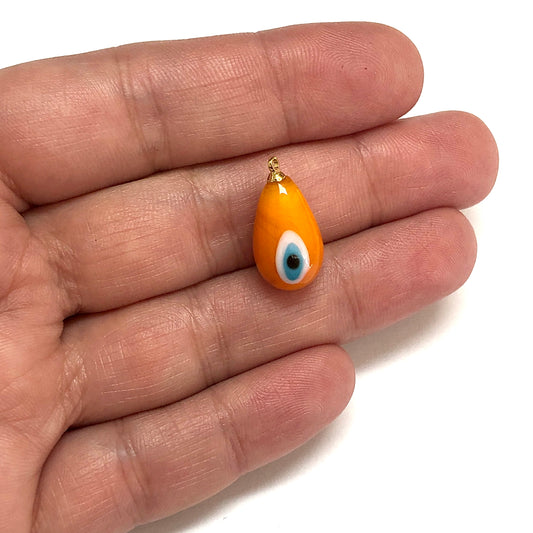 Murano Cam Damla Nazar - Turuncu