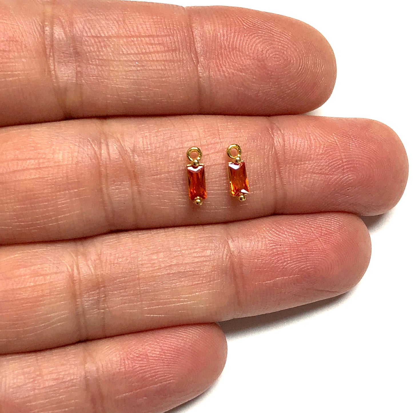 Altın Kaplama Baget Doğum Taşı - Ocak - Garnet