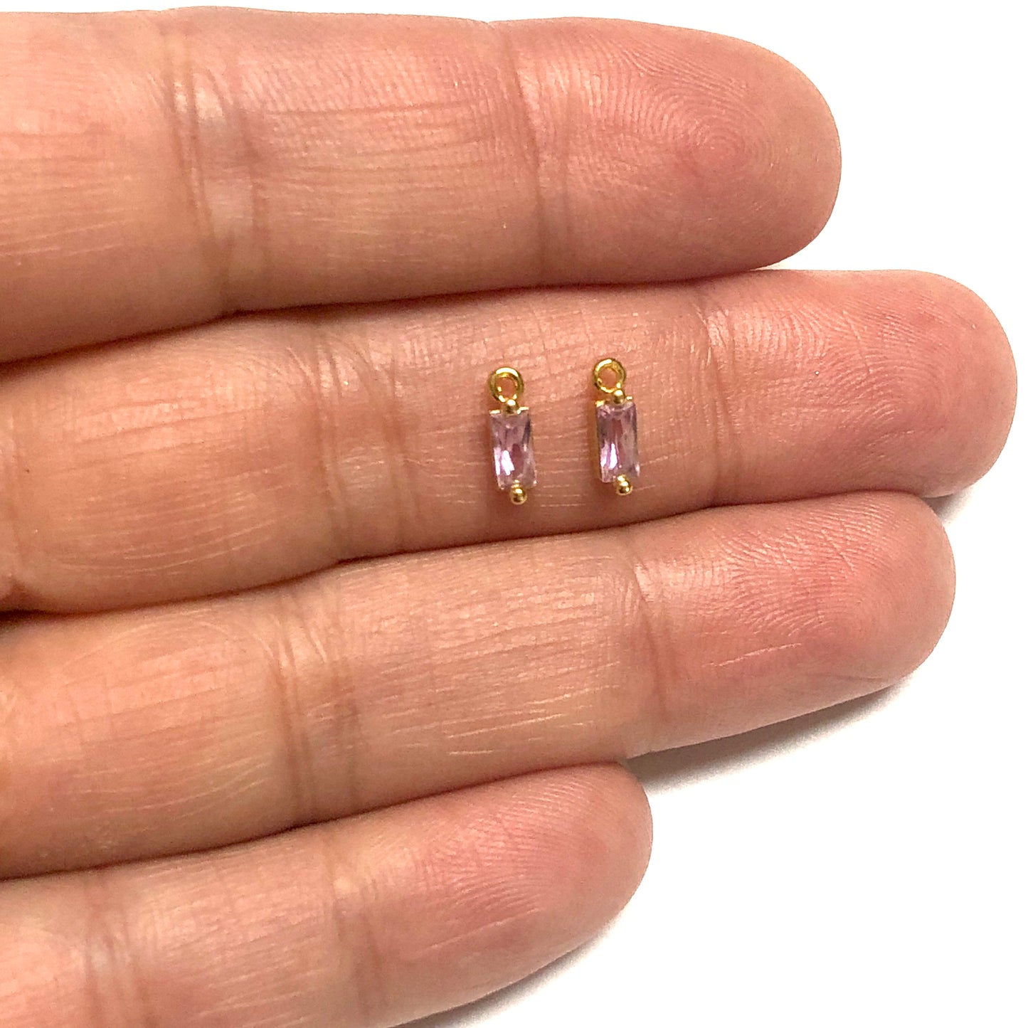 Altın Kaplama Baget Doğum Taşı - Ekim - Turmalin