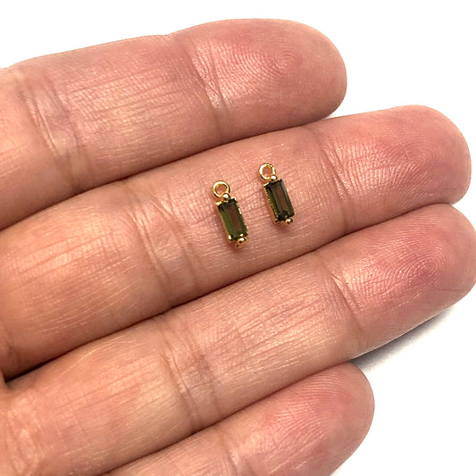 Altın Kaplama Baget Doğum Taşı - Kasım - Sitrin