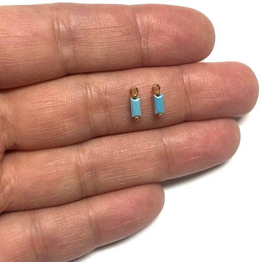 Altın Kaplama Baget Doğum Taşı - Aralık - Topaz