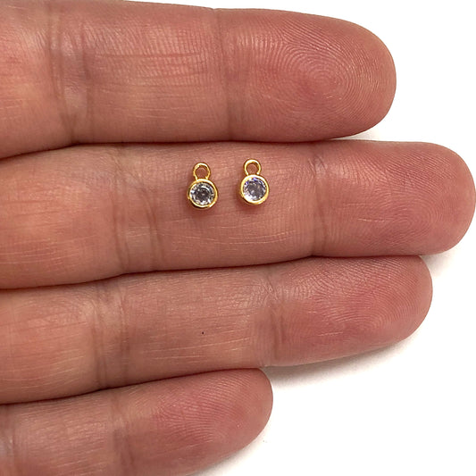 Altın Kaplama 4mm Doğum Taşı - Haziran - Alexandrite