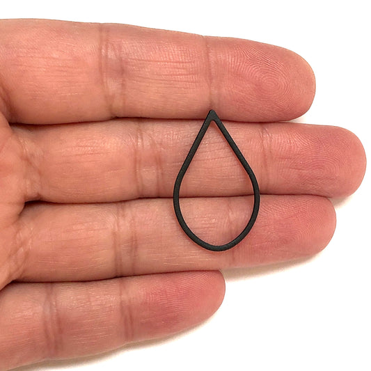 Mat Siyah Kaplama 18x29mm Damla