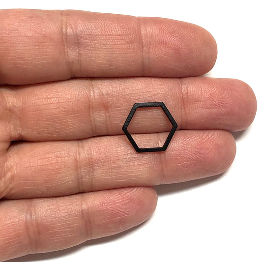 Mat Siyah Kaplama 16x14mm Altıgen Aparat