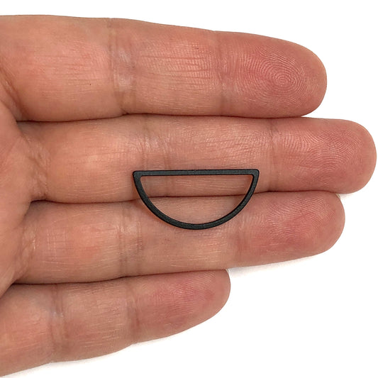 Mat Siyah Kaplama 12x26mm Yarım Ay Aparat