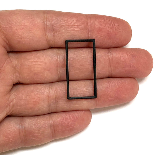 Mat Siyah Kaplama 15x30mm Dikdörtgen