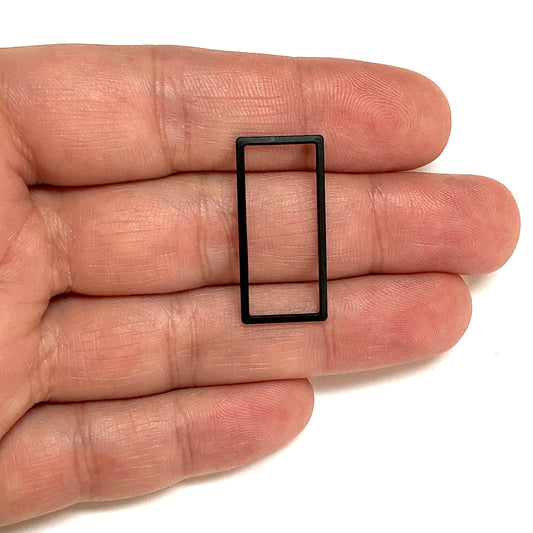 Mat Siyah Kaplama 13x28mm Dikdörtgen