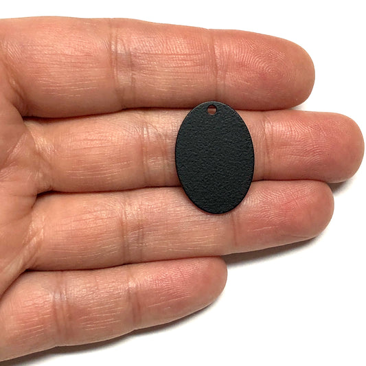 Mat Siyah Kaplama 17x24mm Elips Plaka