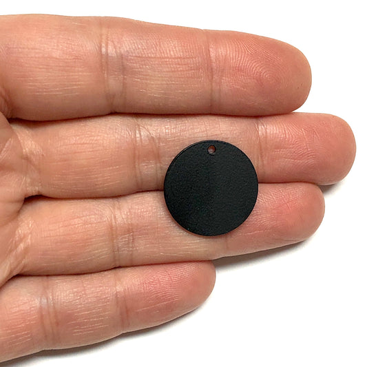 Mat Siyah Kaplama 20mm Daire Plaka