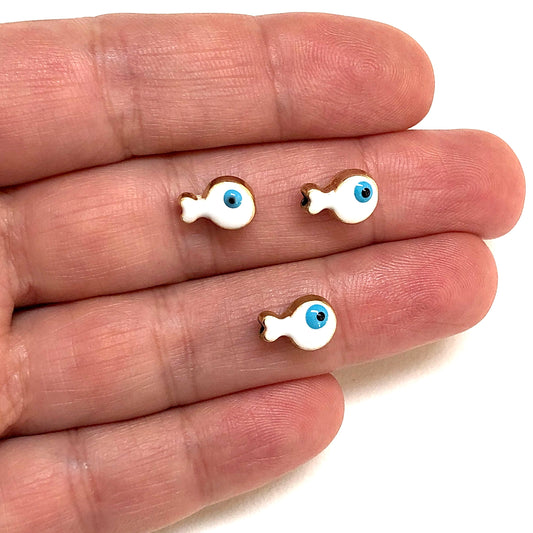 Altın Kaplama Mineli Tombul Balık - Beyaz