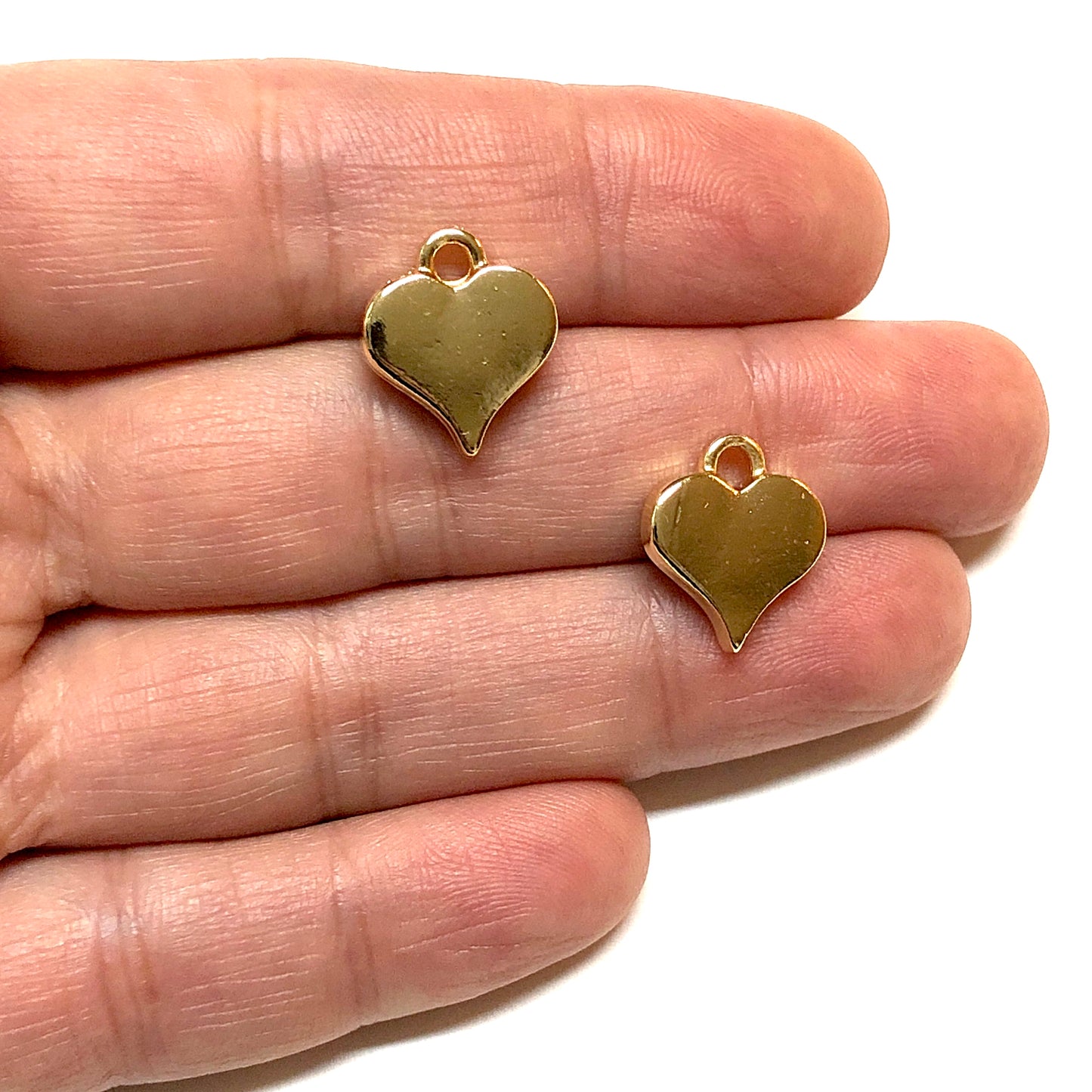 Altın Kaplama 13mm Kalp Sallantı