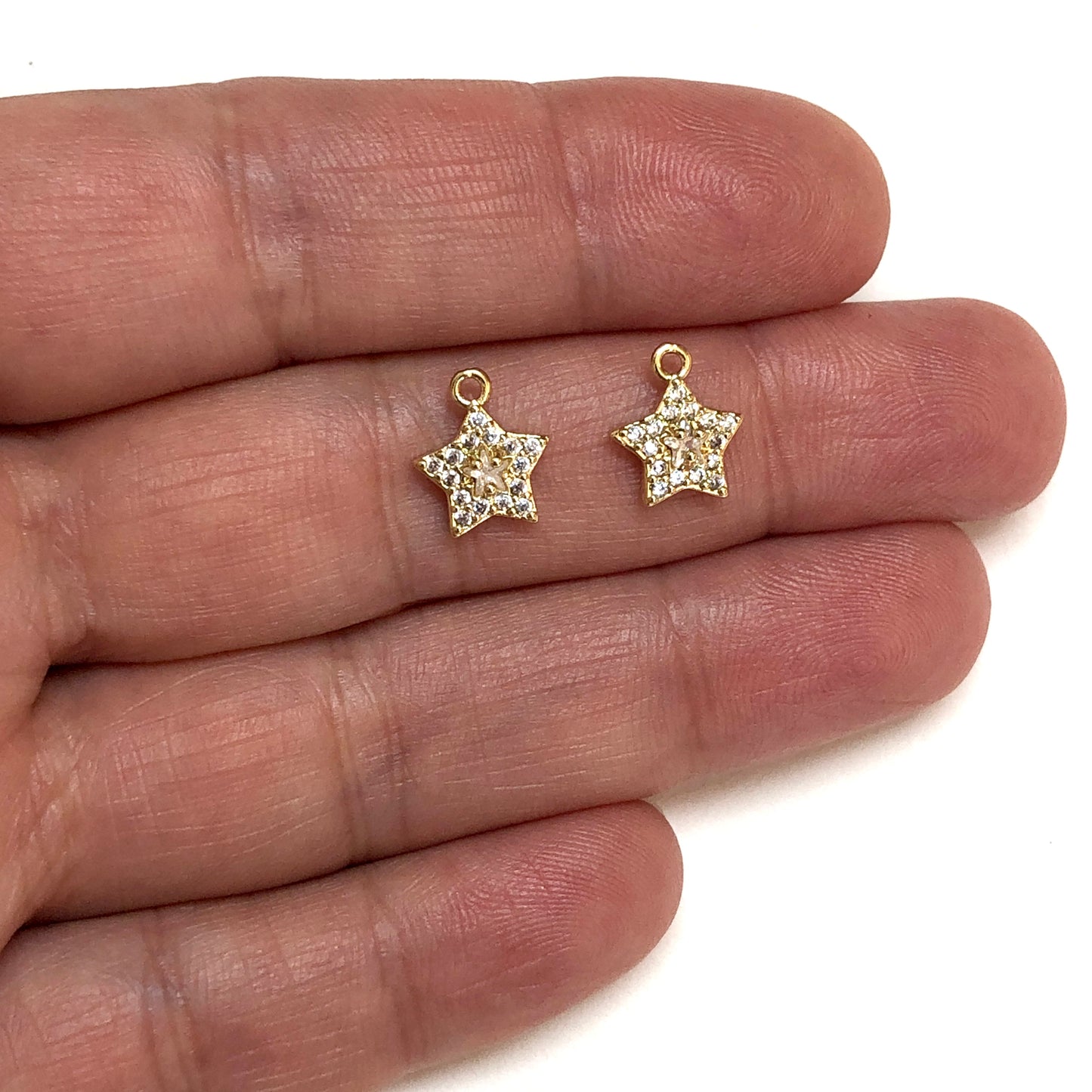 Altın Kaplama Zirkon Taşlı Yıldız - 1