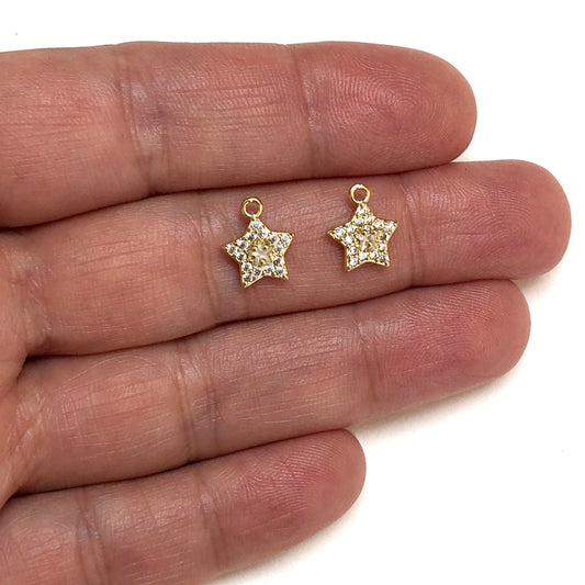 Altın Kaplama Zirkon Taşlı Yıldız - 1