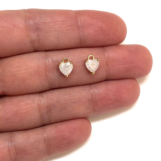 Altın Kaplama Zirkon Taşlı Kalp