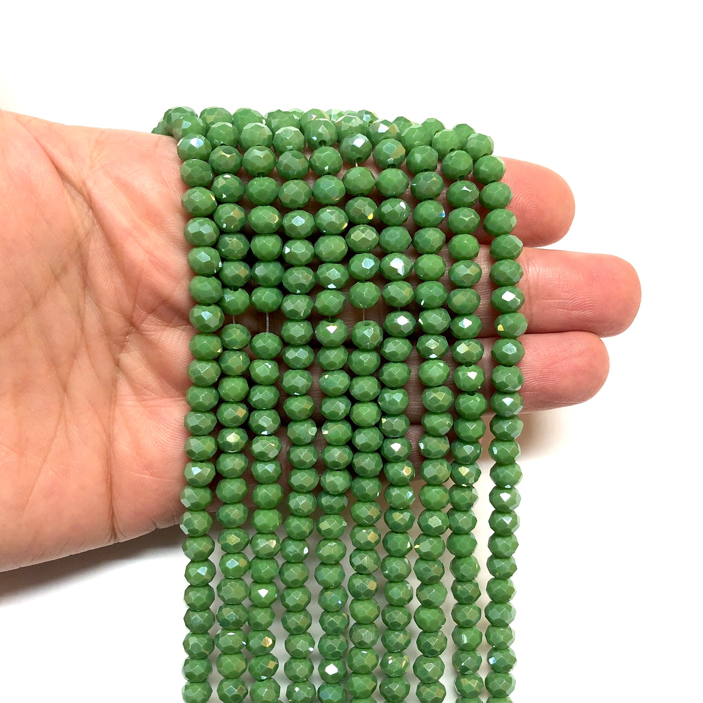 Çin Kristali 6mm - 30 - Janjan Açık Yeşil