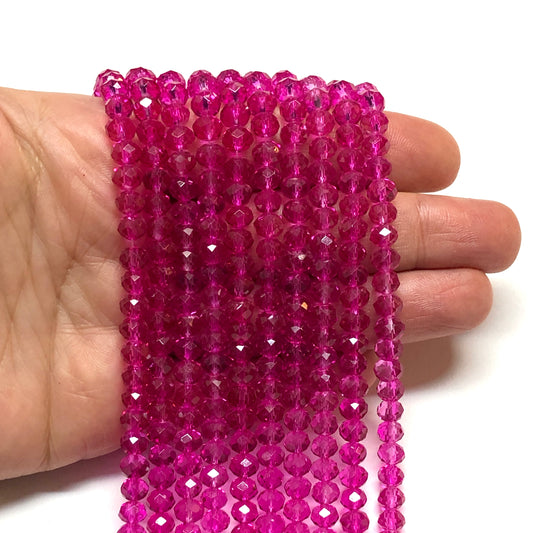 Çin Kristali 6mm - 32 - Şeffaf Fuşya