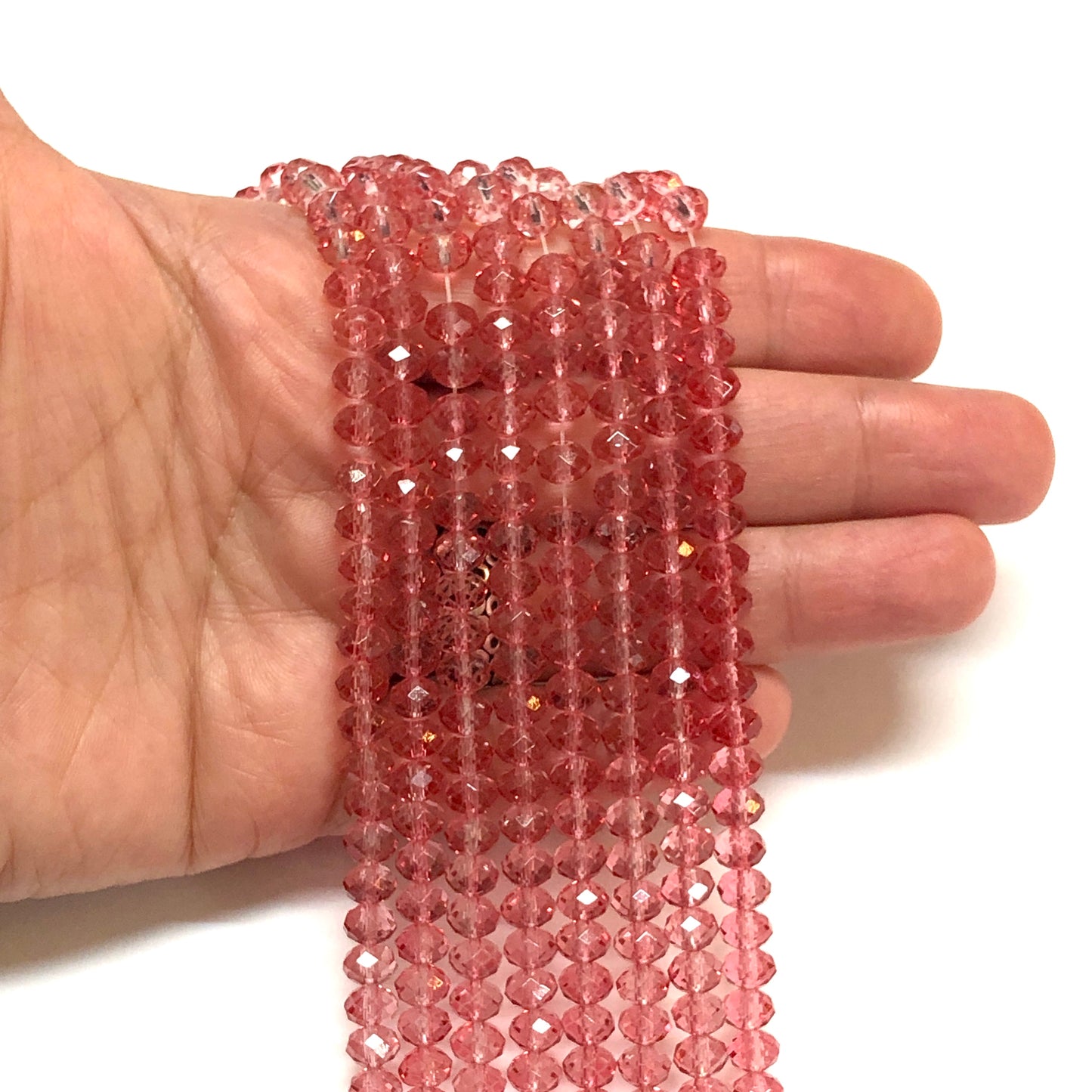 Çin Kristali 6mm - 33 - Şeffaf Gül Kurusu