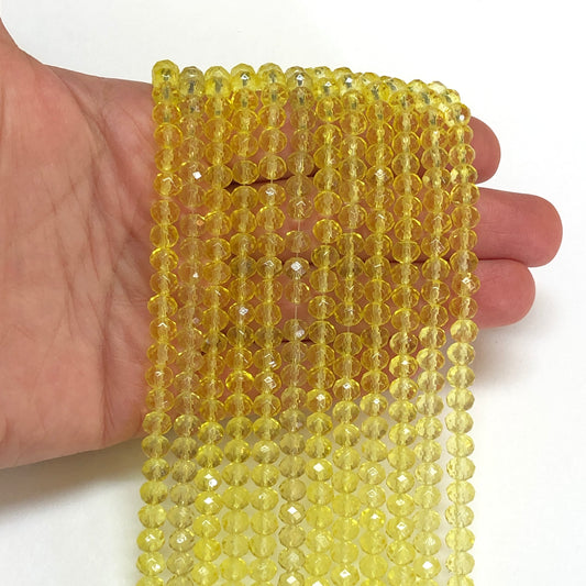 Çin Kristali 6mm - 41 - Şeffaf Limon Sarı