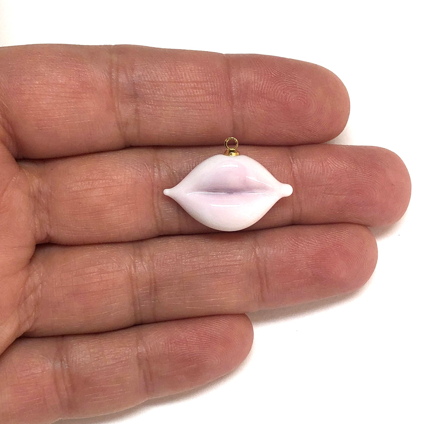 Murano Cam Dudak - Pembe