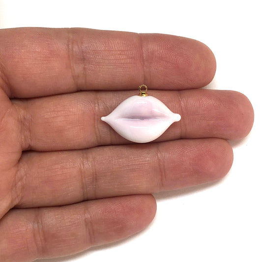 Murano Cam Dudak - Pembe