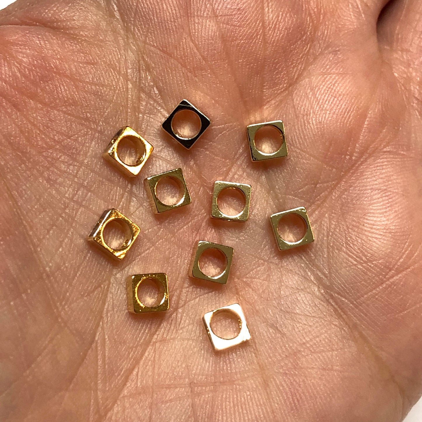 Altın Kaplama 5mm İçi Boş Kare Ara Aparat