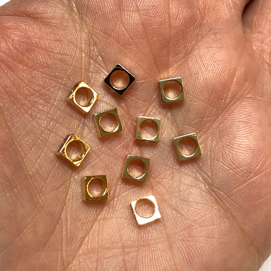 Altın Kaplama 5mm İçi Boş Kare Ara Aparat